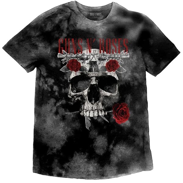 Guns N' Roses Unisex T-Shirt: Flower Skull (Dip-Dye) (X-Large)