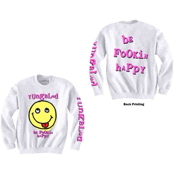 Yungblud Unisex Sweatshirt: Raver Smile (Back & Arm Print) (XX-Large)