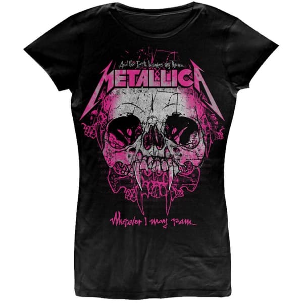 Metallica Ladies T-Shirt: Wherever I May Roam (Medium)