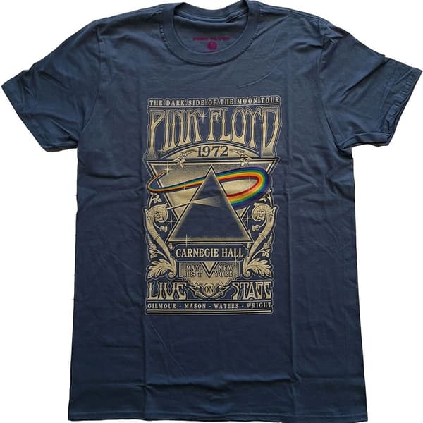 Pink Floyd Ladies T-Shirt: Carnegie Hall Poster (X-Large)