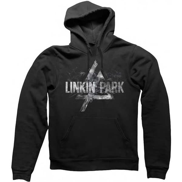 Linkin Park Unisex Pullover Hoodie: Smoke Logo (Medium)