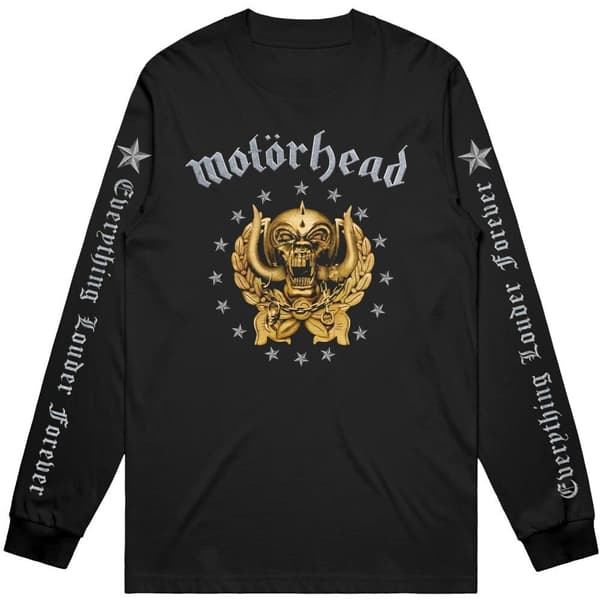 Motorhead Unisex Long Sleeved T-Shirt: Everything Louder Forever (Sleeve Print) (Small)
