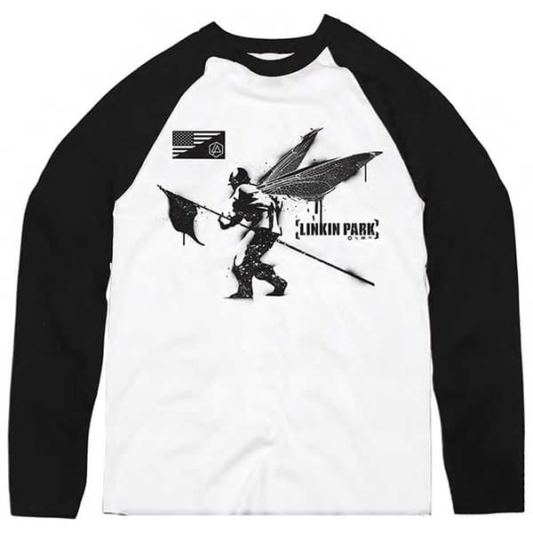 Linkin Park Unisex Raglan T-Shirt: Street Soldier (X-Large)