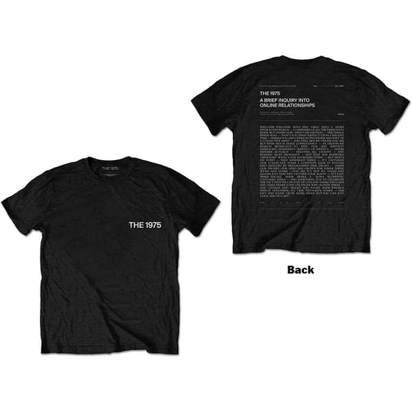 The 1975 Unisex T-Shirt: A Brief Inquiry (Back Print) (Small)
