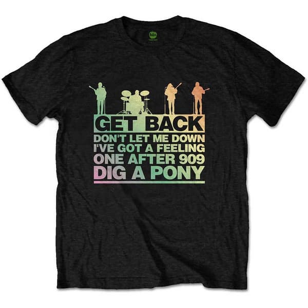 The Beatles Unisex T-Shirt: Get Back Gradient (Small)