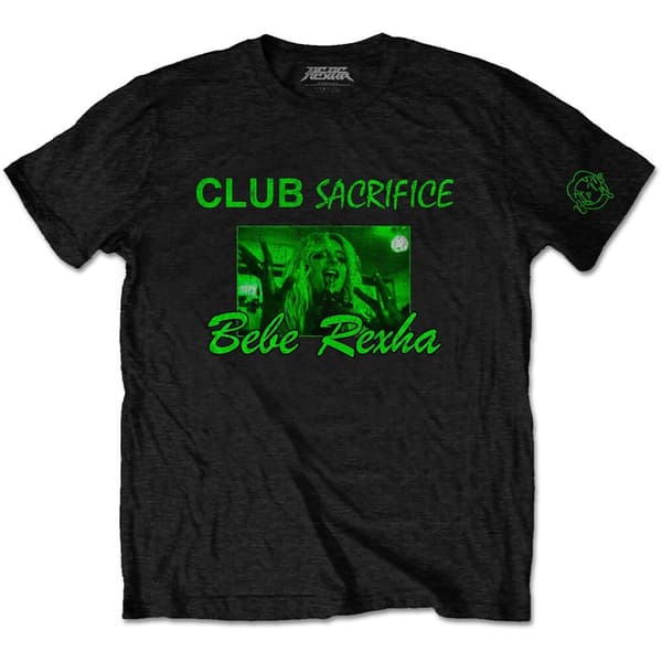 Bebe Rexha Unisex T-Shirt: Club Sacrifice (Sleeve Print) (Large)