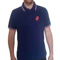 Miniatyrbild 1 av 4: The Rolling Stones Polo Shirt Classic Tongue Official Mens Navy Blue Unisex XXL