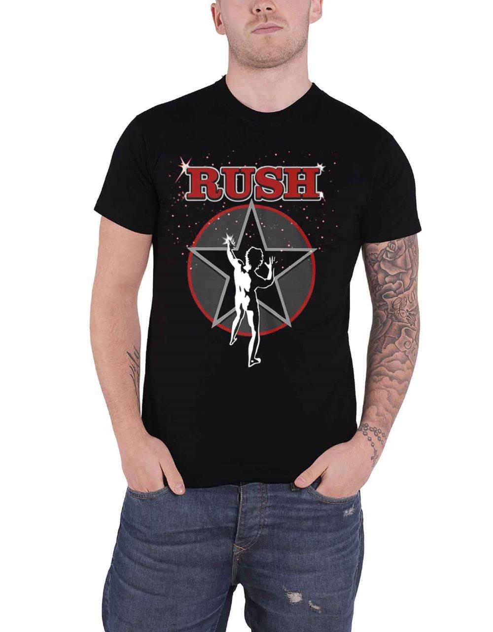 Rush T Shirt 2112 Starman Band Logo Official Mens Black