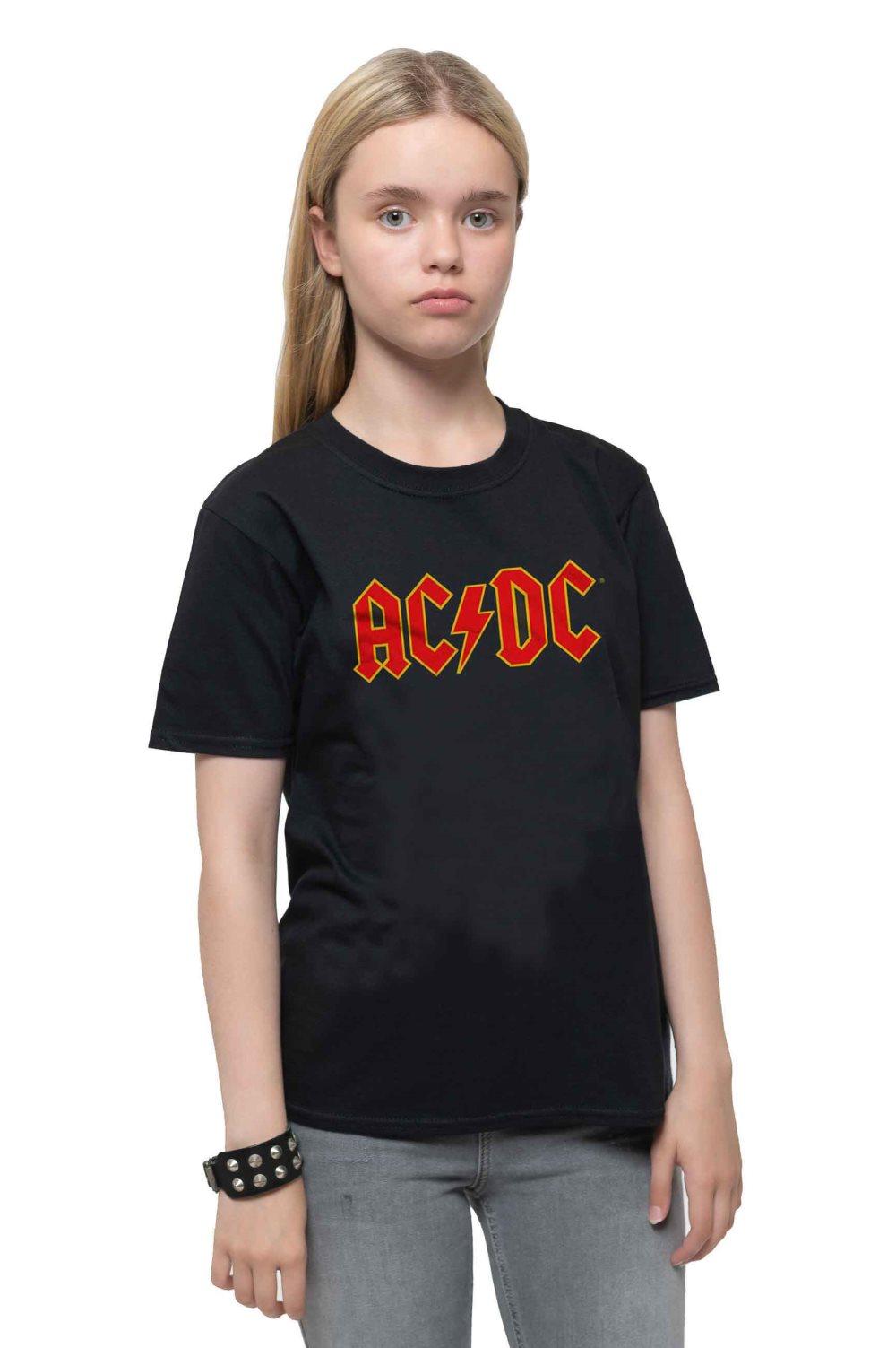 ACDC Kids T Shirt Classic Band Logo Official Black Ages 1-12yrs