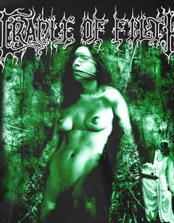 Cradle Of Filth T Shirt Graven Sin Band Logo Official Mens Black