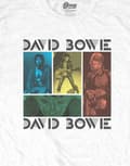 Miniatyrbild 3 av 3: David Bowie T Shirt Mick Rock Photo Collage Logo Official Mens White