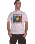 Miniatyrbild 1 av 3: David Bowie T Shirt Mick Rock Photo Collage Logo Official Mens White