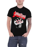 Miniatyrbild 1 av 4: Judas Priest T Shirt Breaking The Law Razor Band Logo Official Mens Black