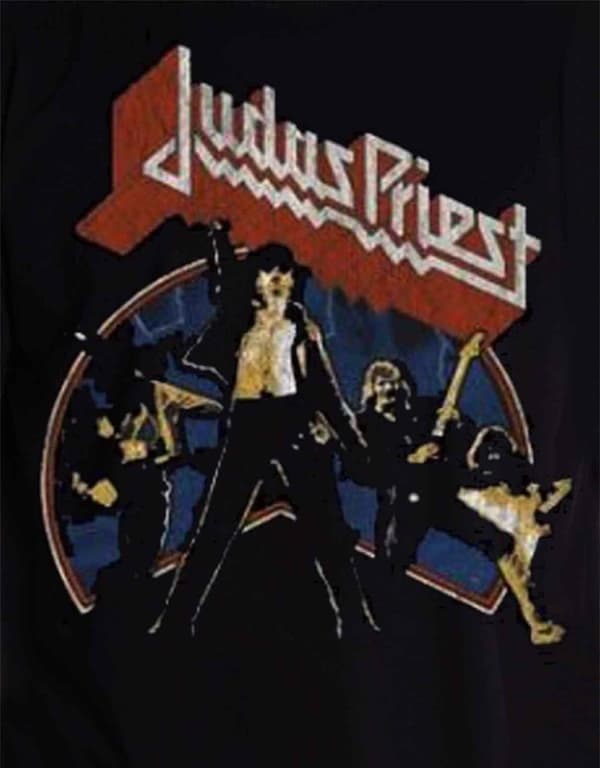 Judas Priest Unleashed band logo Official Mens Black T Shirt