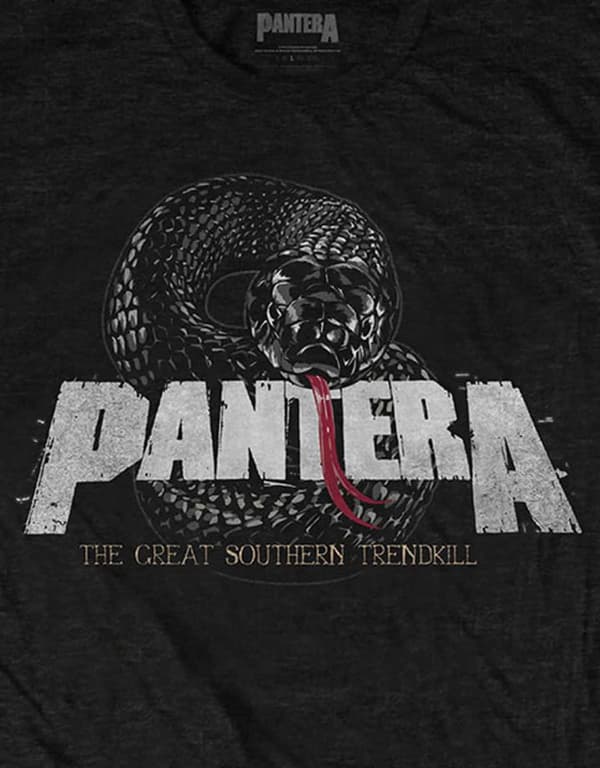Pantera T Shirt Great Southern Trendkill Snake Band Logo Official Mens Black