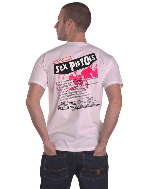 The Sex Pistols T Shirt Filthy Lucre Japan Band Logo Official Mens White