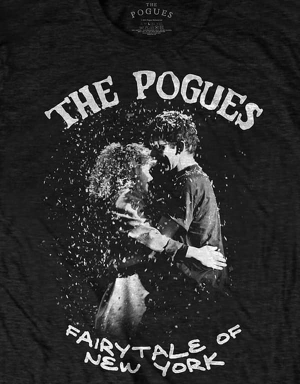 The Pogues T Shirt Fairytale Of York Band Logo Official Mens Black