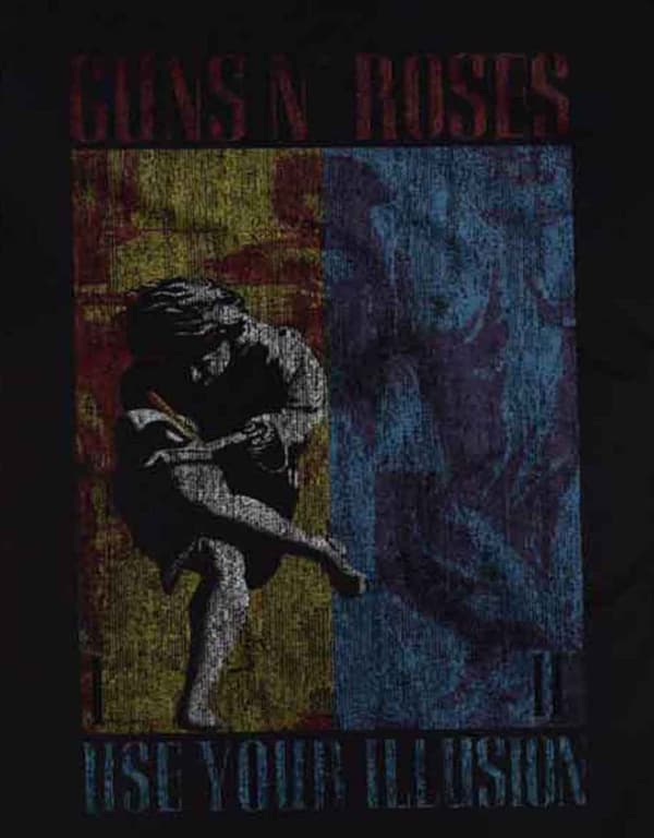Guns N Roses T Shirt Use Your Illusion Band Logo Official Mens Black