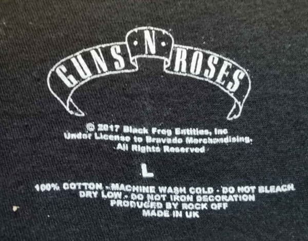 Guns N Roses T Shirt Sketched Cherub Band Logo Official Mens Black