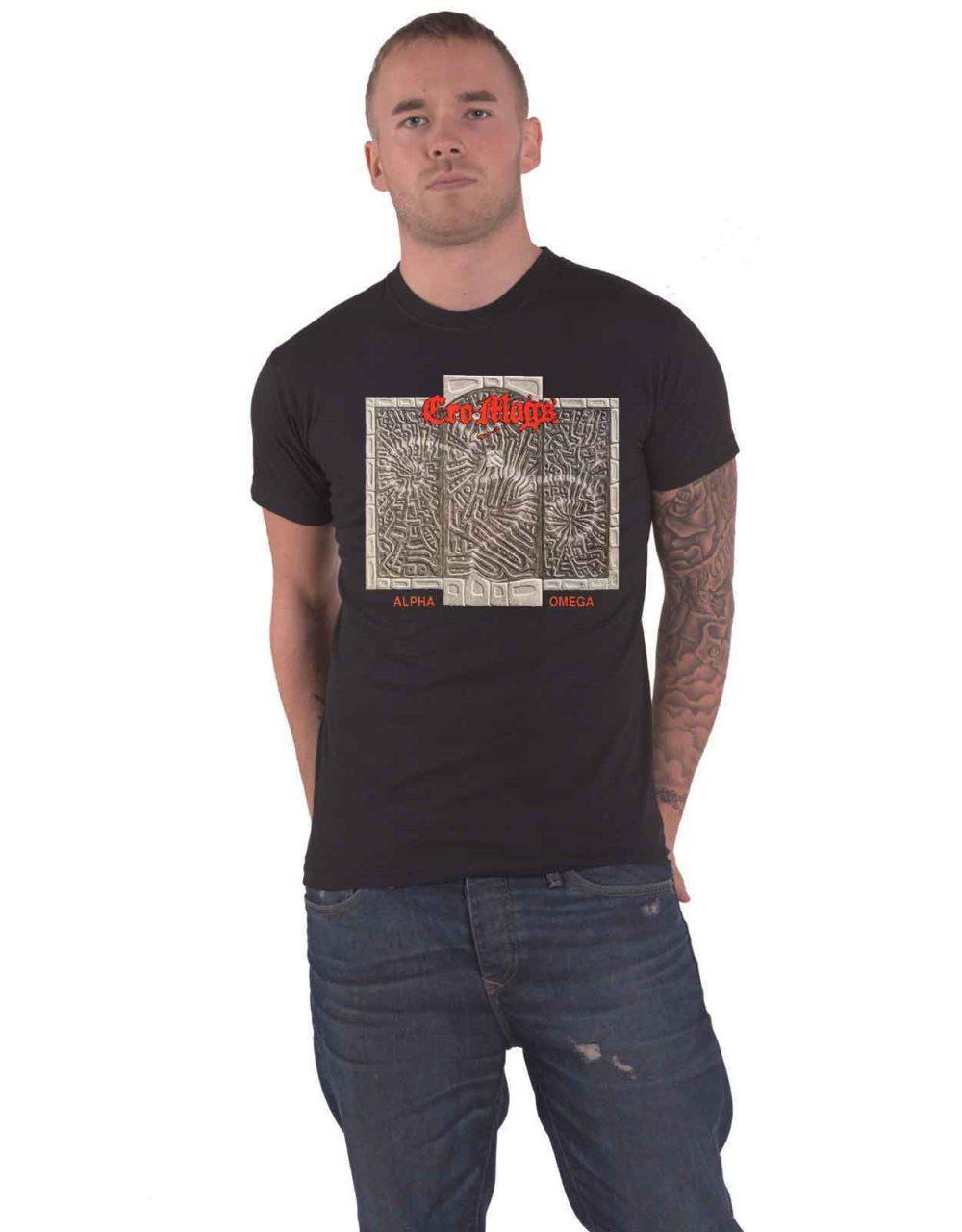 Cro-Mags T Shirt Alpha Omega Band Logo Official Mens Black