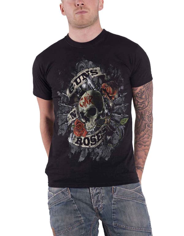 Guns N Roses T Shirt Firepower Band Logo Official Mens Black