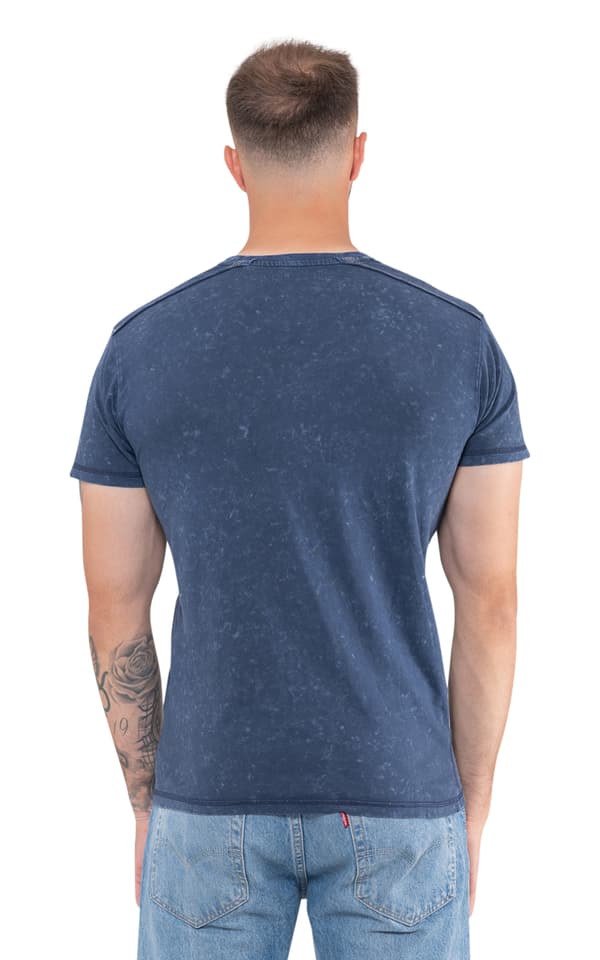 Guns N' Roses T Shirt Classic Band Logo Official Mens Navy Blue Snow Wash