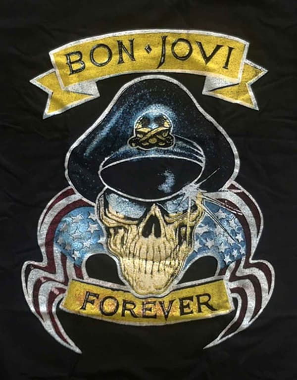 Bon Jovi T Shirt Forever Band Logo Official Black Unisex