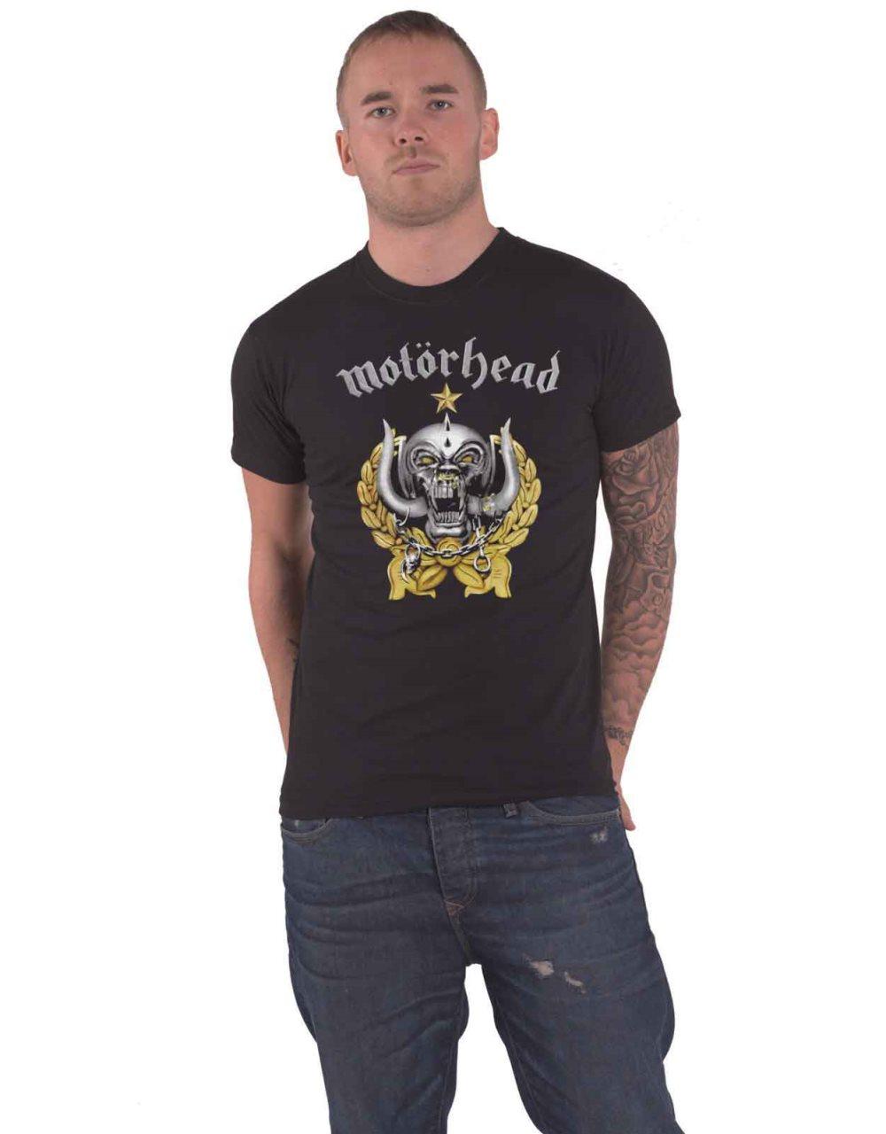 Motorhead T Shirt Everything Louder Forever Band Logo Mens Official Black