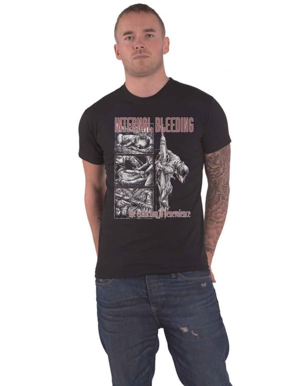 Internal Bleeding T Shirt The Extinction Of Benevolence Official Mens Black Black M