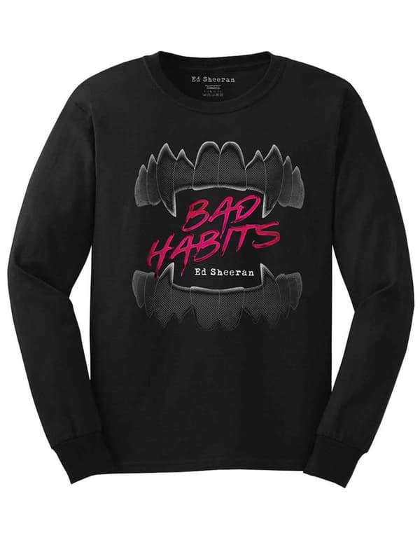 ED SHEERAN = T-SHIRT BAD HABIT BK COTONE MANICA CORTA NUOVA - Foto 7