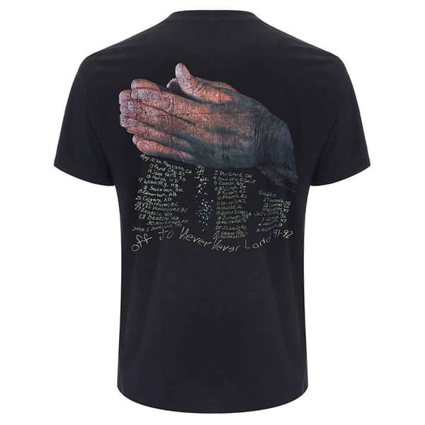 Metallica T Shirt Neverland Band Logo Official Mens Black