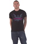Miniatyrbild 1 av 4: Ramones T Shirt Purple Eagle Band Logo Official Mens Black