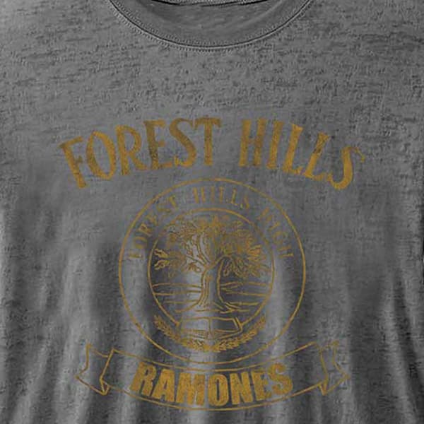 Ramones Forest Hills Burnout T Shirt L