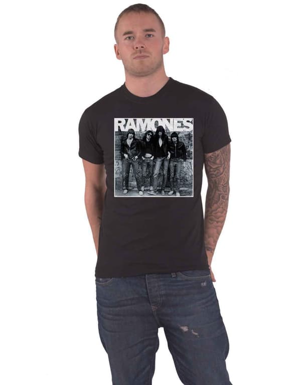 Ramones T Shirt 1st Album Cover Band Logo Official Mens Black