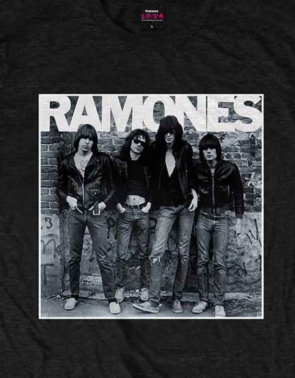 Ramones T Shirt 1st Album Cover Band Logo Official Mens Black