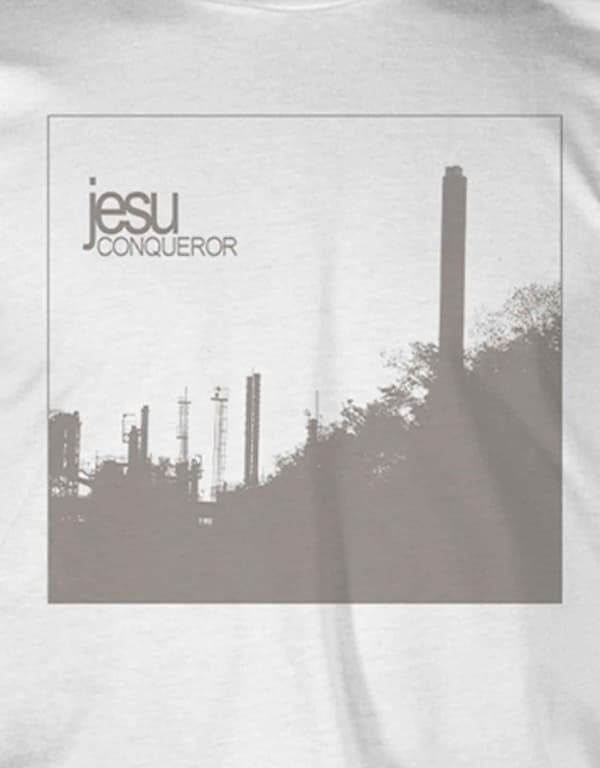Jesu T Shirt Conqueror Band Logo Official Mens White