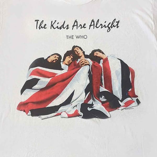 The Who T Shirt The Kids Are Alright Band Logo Official Mens White