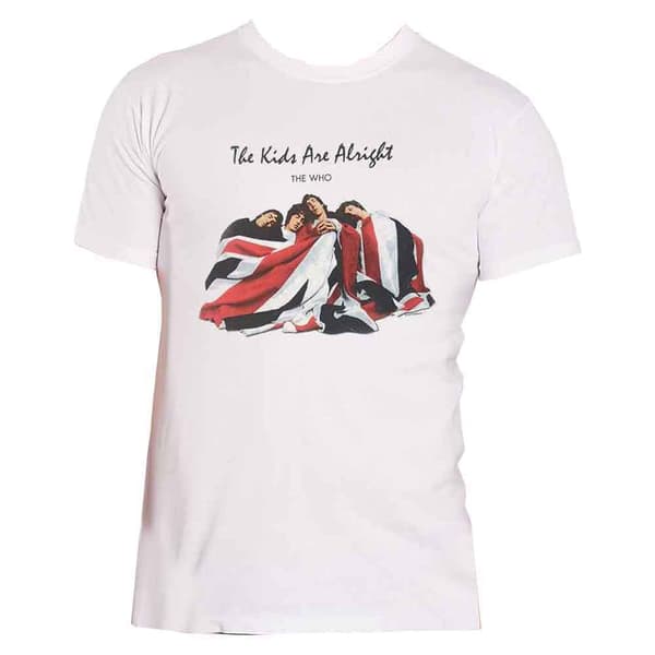 The Who T Shirt The Kids Are Alright Band Logo Official Mens White