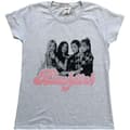 Miniatyrbild 1 av 4: BlackPink T Shirt Photo Band Logo Official Womens Skinny Fit Heather Grey