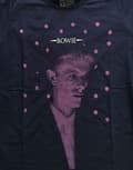 Miniatyrbild 2 av 3: David Bowie T Shirt Dots Logo Official Womens Skinny Fit Navy Blue