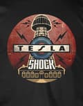 Miniatyrbild 3 av 4: Tesla T Shirt Shock Band Logo Official Mens Black