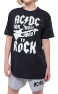 Miniatyrbild 3 av 4: AC/DC Pyjamas For Those About To Rock Guitar Band Logo Official Black Unisex