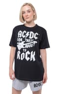 Miniatyrbild 1 av 4: AC/DC Pyjamas For Those About To Rock Guitar Band Logo Official Black Unisex