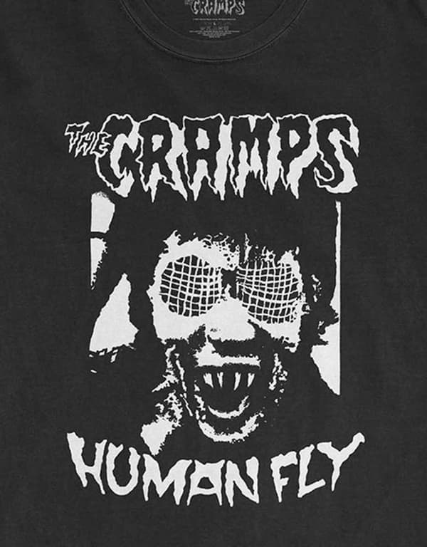 The Cramps T Shirt Human Fly Band Logo Official Mens Black