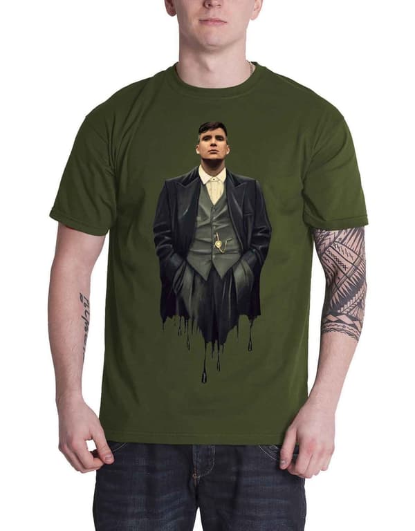 Peaky Blinders Dripping Tommy T Shirt Green S