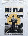 Miniatyrbild 2 av 3: Bob Dylan T Shirt Slow Train Coming Logo Official Womens Skinny Fit White