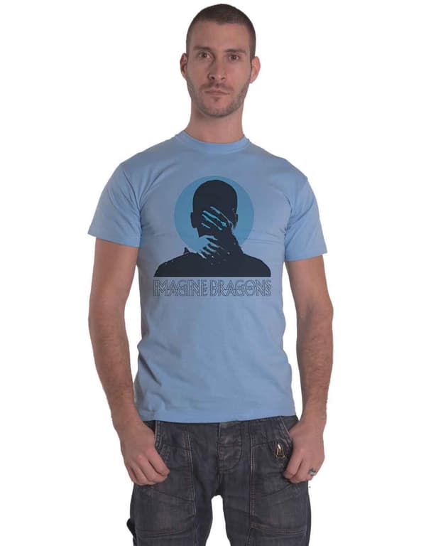 Imagine Dragons T Shirt Follow You Band Logo Official Mens Blue Blue S