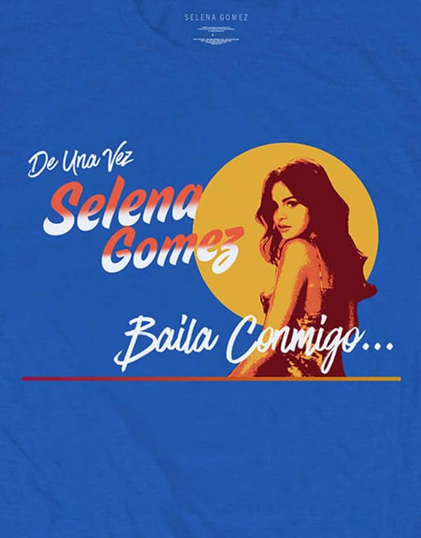 Selena Gomez T Shirt Mural Logo Official Mens Royal Blue