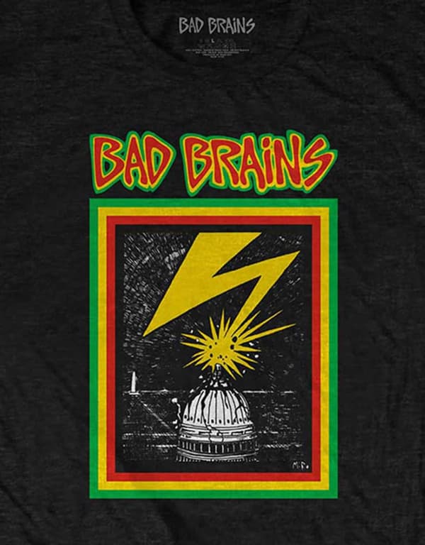 Bad Brains T Shirt Capitol Strike Band Logo Official Mens Black