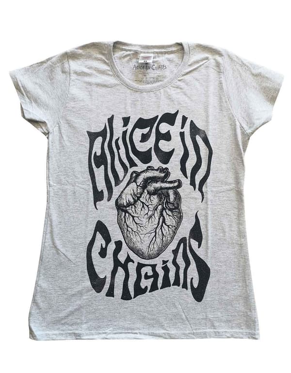 Alice In Chains T Shirt Transplant Official Womens Skinny Fit Heather Grey Heather Grey S